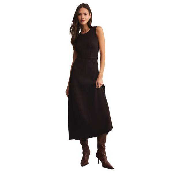 Elba Midi Ribbed Sweater Dress