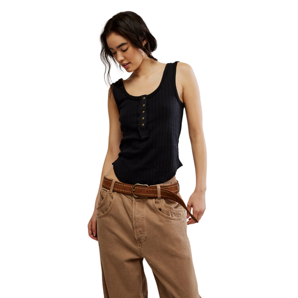 Bryson Henley Tank Black