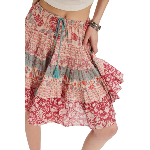 Many Layers Printed Skirt