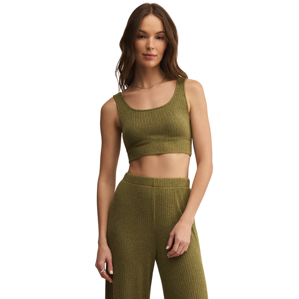 Zoe Mini Rib Bra Fern