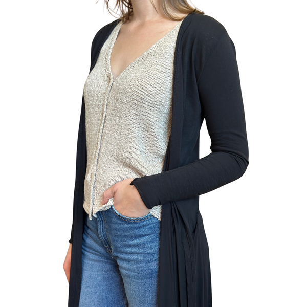 Reed Duster Cardi Black