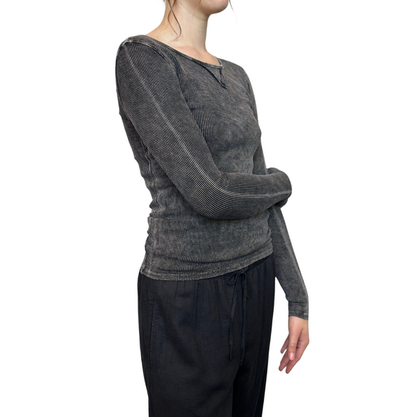 Long Sleeve Vintage Thermal Tee Mineral Wash