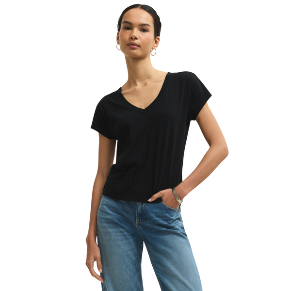 Modern V-Neck Tee Black