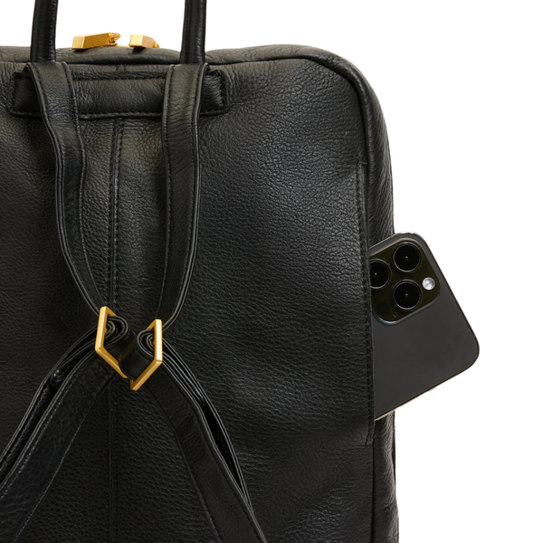 Hunter Backpack Black Gold Red Zip