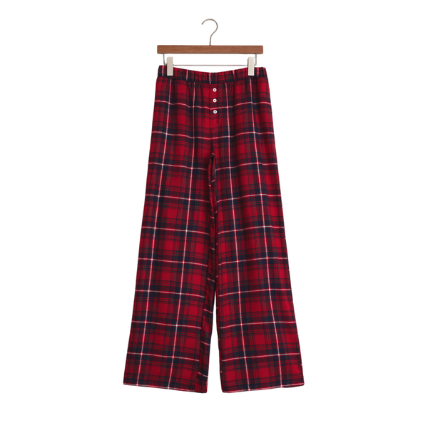 Hangout Plaid Pant Haute Red