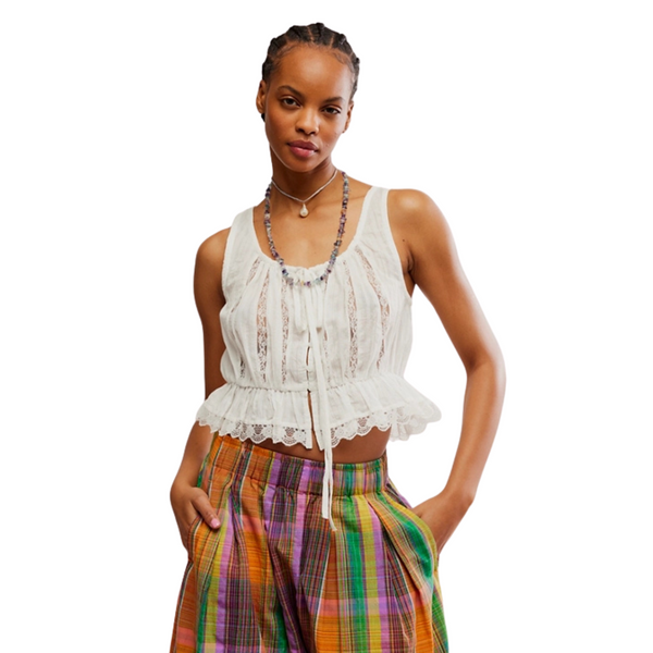 Alana Lace Tank Ivory