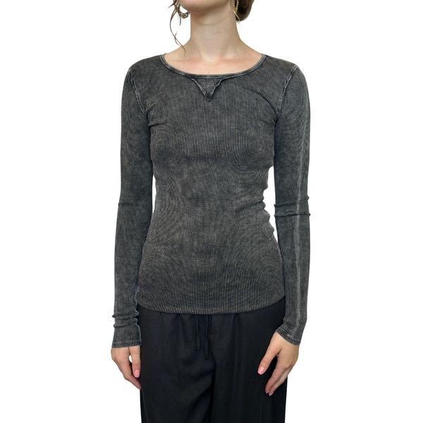 Long Sleeve Vintage Thermal Tee Mineral Wash