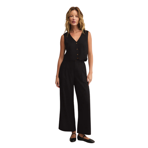 Topanga Linen Pant Black