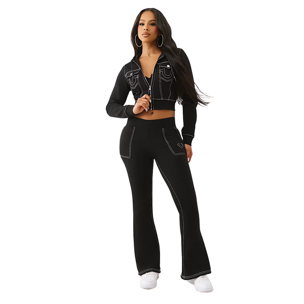 Big T Shrunken Zip Hoodie Black