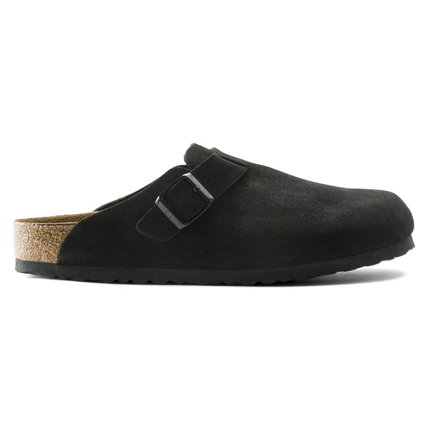 Women's Boston Black Suede SoftFootbed