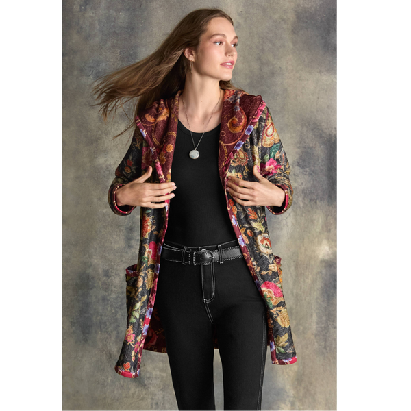 Joan Midi Reversible Sherpa Jacket