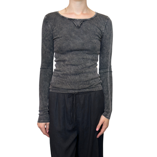 Long Sleeve Vintage Thermal Tee Mineral Wash