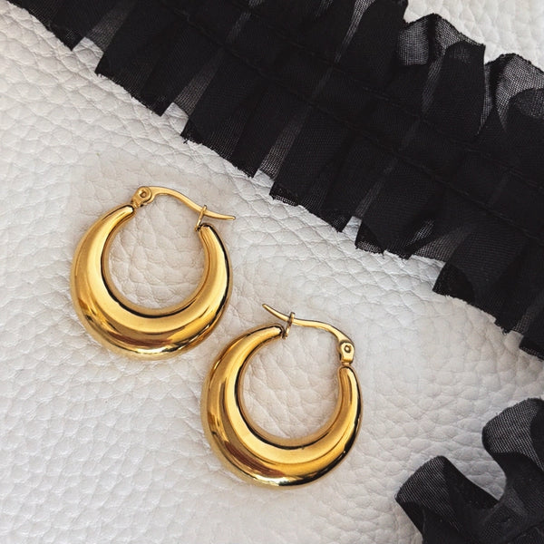 River Gold Hoops