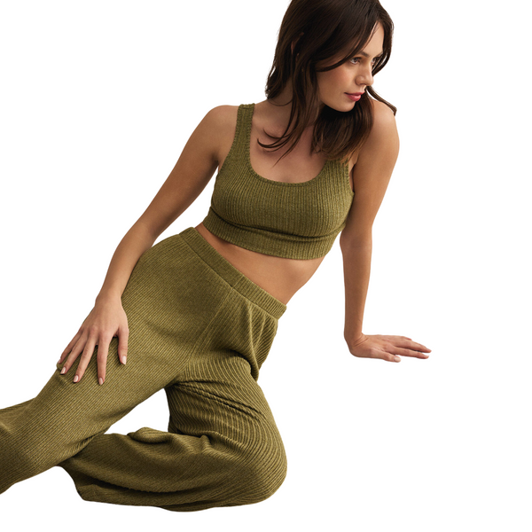 Zoe Mini Rib Bra Fern