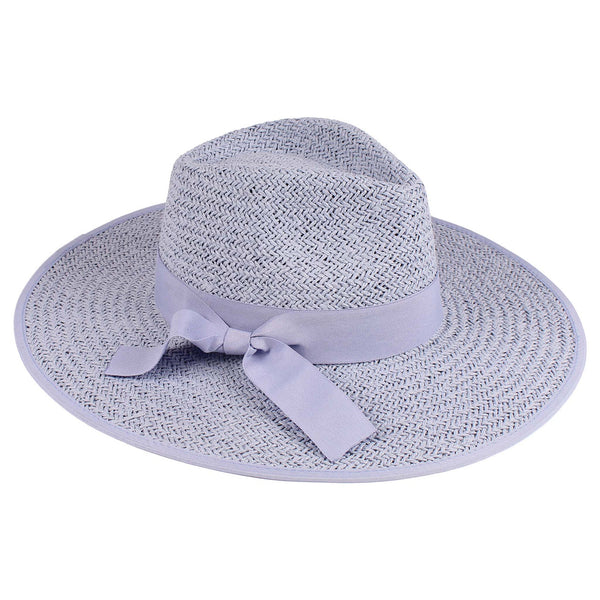 Summer Flat Brim Fedora with Ribbon