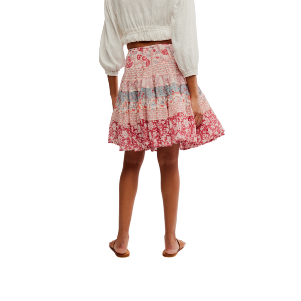 Many Layers Printed Skirt