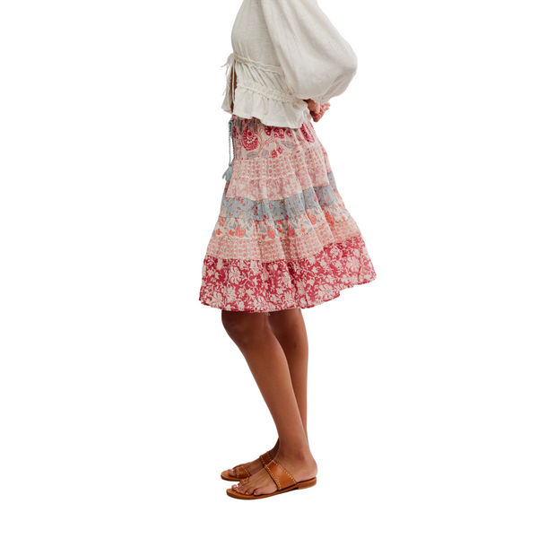 Many Layers Printed Skirt