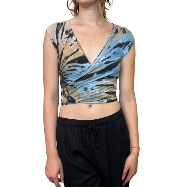 Short Sleeve Wrap Top Power