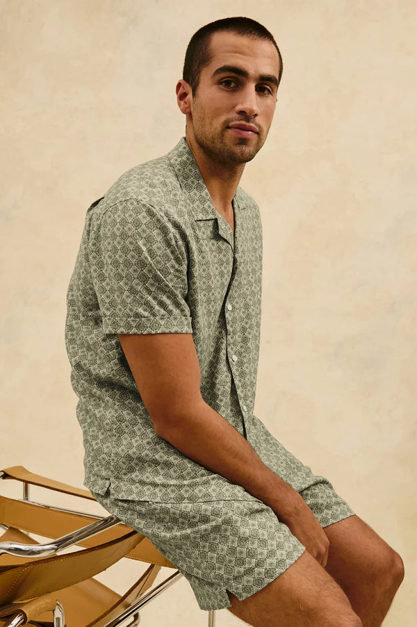 Atlas Shirt Diamond Oat Olive