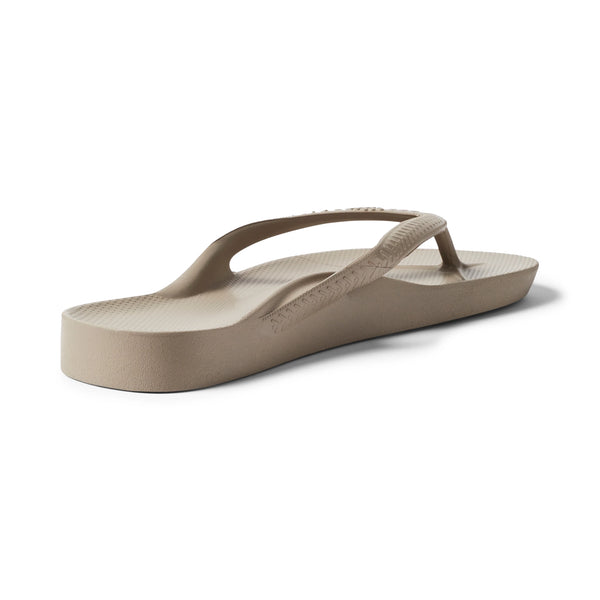 Taupe Arch Support Flip Flops