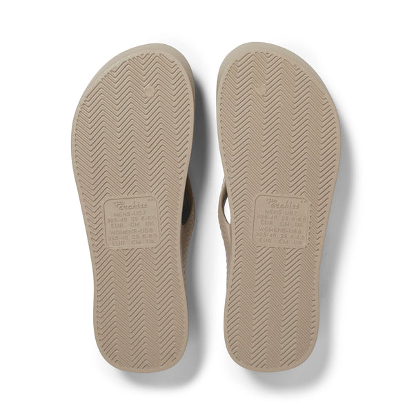 Taupe Arch Support Flip Flops