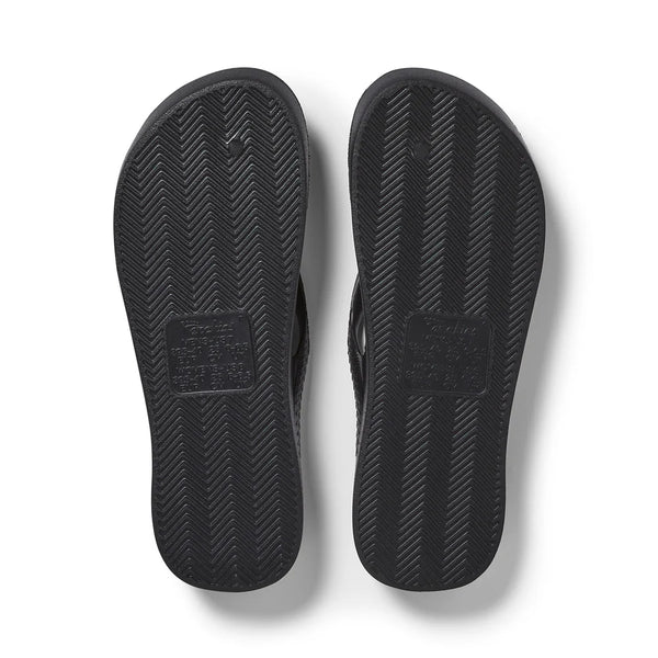 Men's Black Arch Support Flip Flops