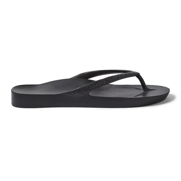 Men's Black Arch Support Flip Flops