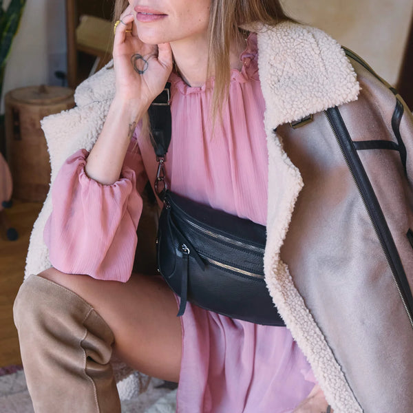 Charles Crossbody Medium Black Gunmetal