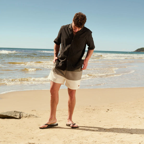 Men's Black Arch Support Flip Flops