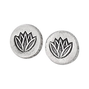 Lotus Silver Stud Earring