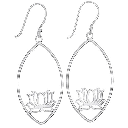 Lotus Blossom Ellipse Earrings