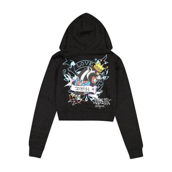 Ice Flower Zip Front Hoodie