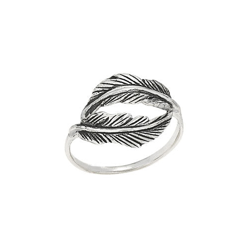 2 Leaves Meet Wrap Ring