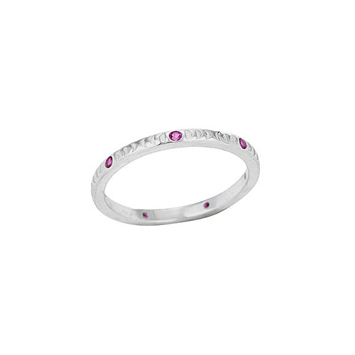 Ruby CZ Stacker Ring