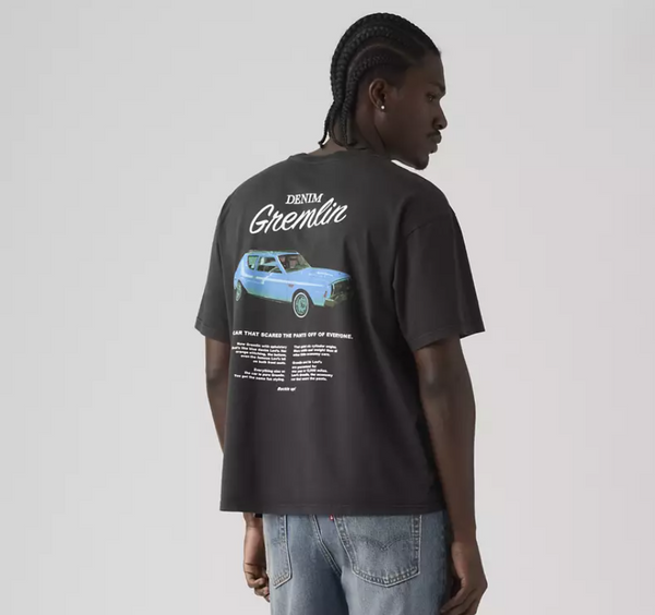 Graphic Boxy T-shirt Denim Gremlin