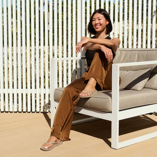 Taupe Arch Support Flip Flops