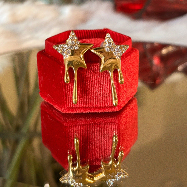Milky Way Melting Star Earrings