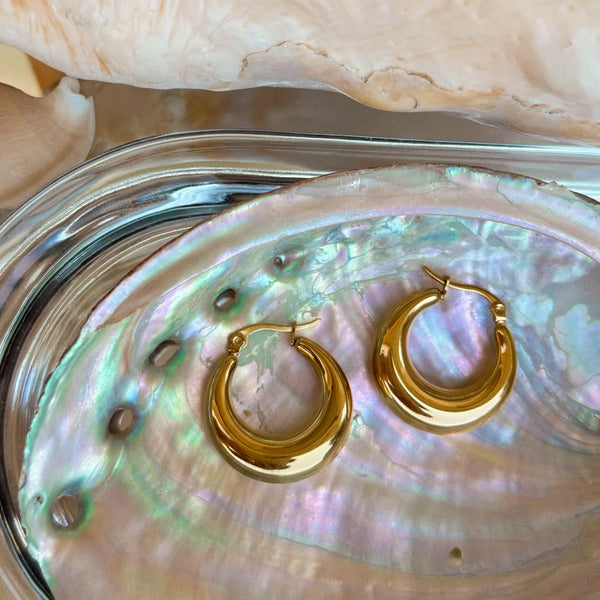 River Gold Hoops