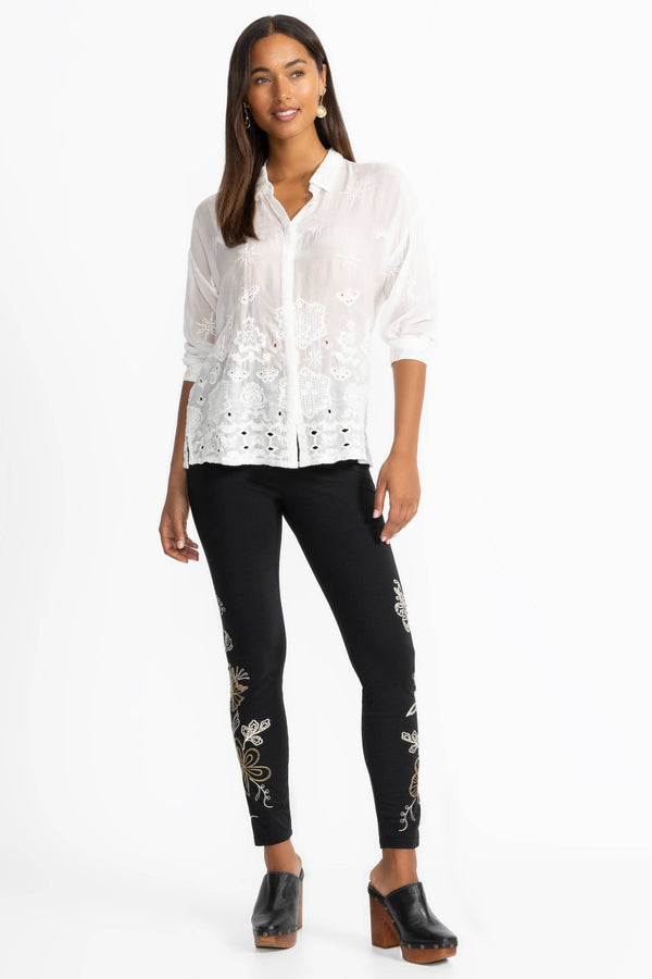 Adelaide Embroidered Leggings