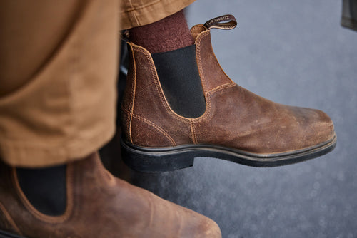 Men's 2581 Tobacco Suede Dress Boots