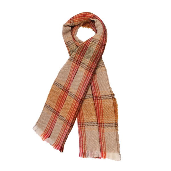 Spiced Cider Plaid Scarf