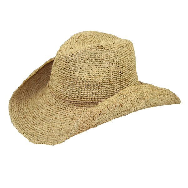 Natural Raffia Cowboy Hat