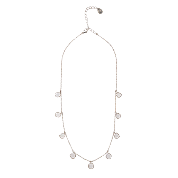 Bezel Wrap Moissanite Slices Necklace