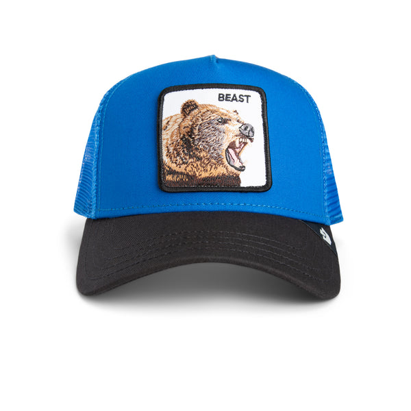 The Beast Bear Trucker Hat Royal Blue
