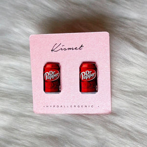 Dr. Pepper Stud Earrings