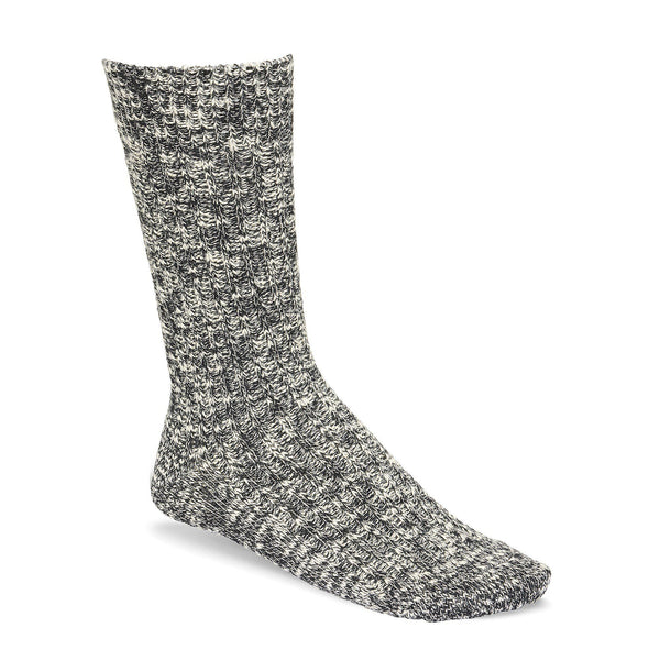 Cotton Slub Sock Black/Gray