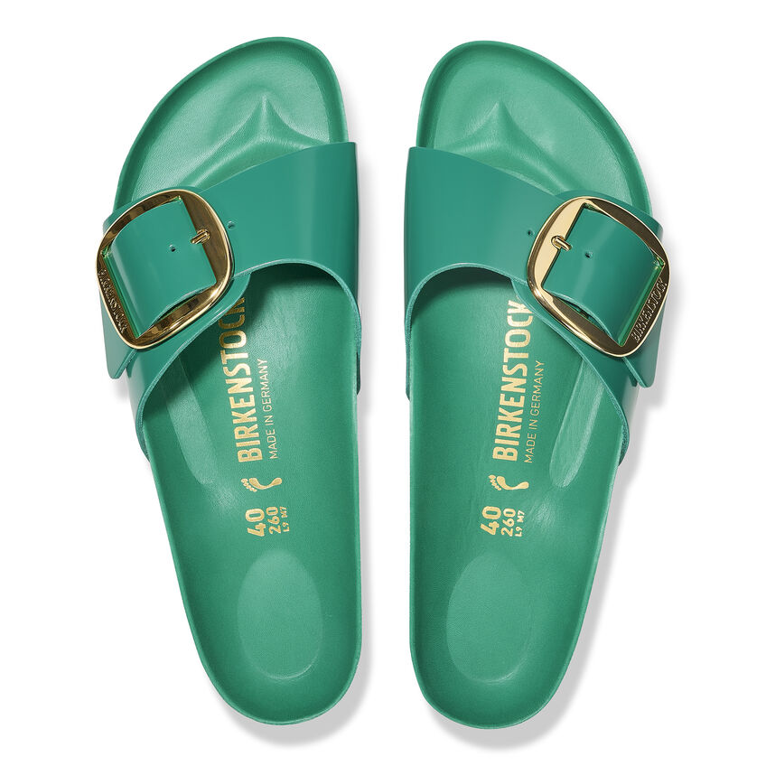 Birkenstock Madrid Green Leather Sandals Womens Sz 7 Mens 5 EUR 38 Slip On  Shoes