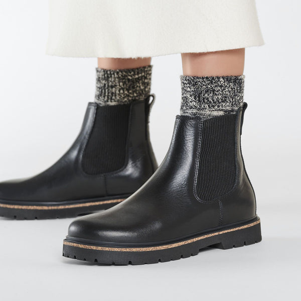 Highwood Slip On Black Leather Boots