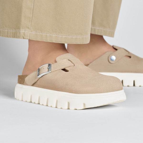 Women's Boston  Chunky Suede Leather