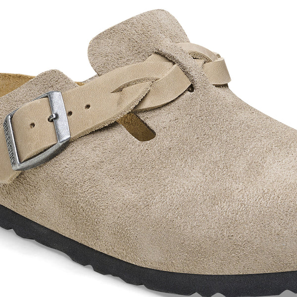 Women's Boston Braided Taupe Suede